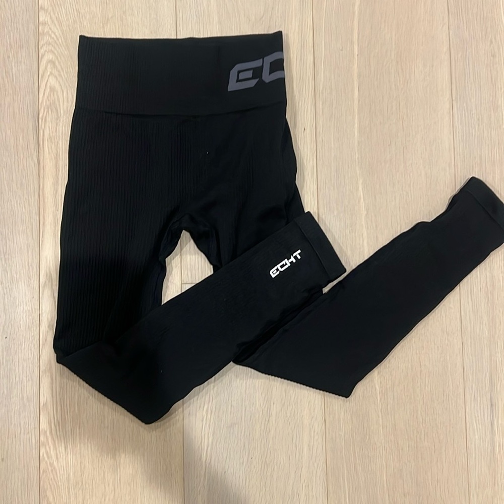 Echt black leggings with logo - Small